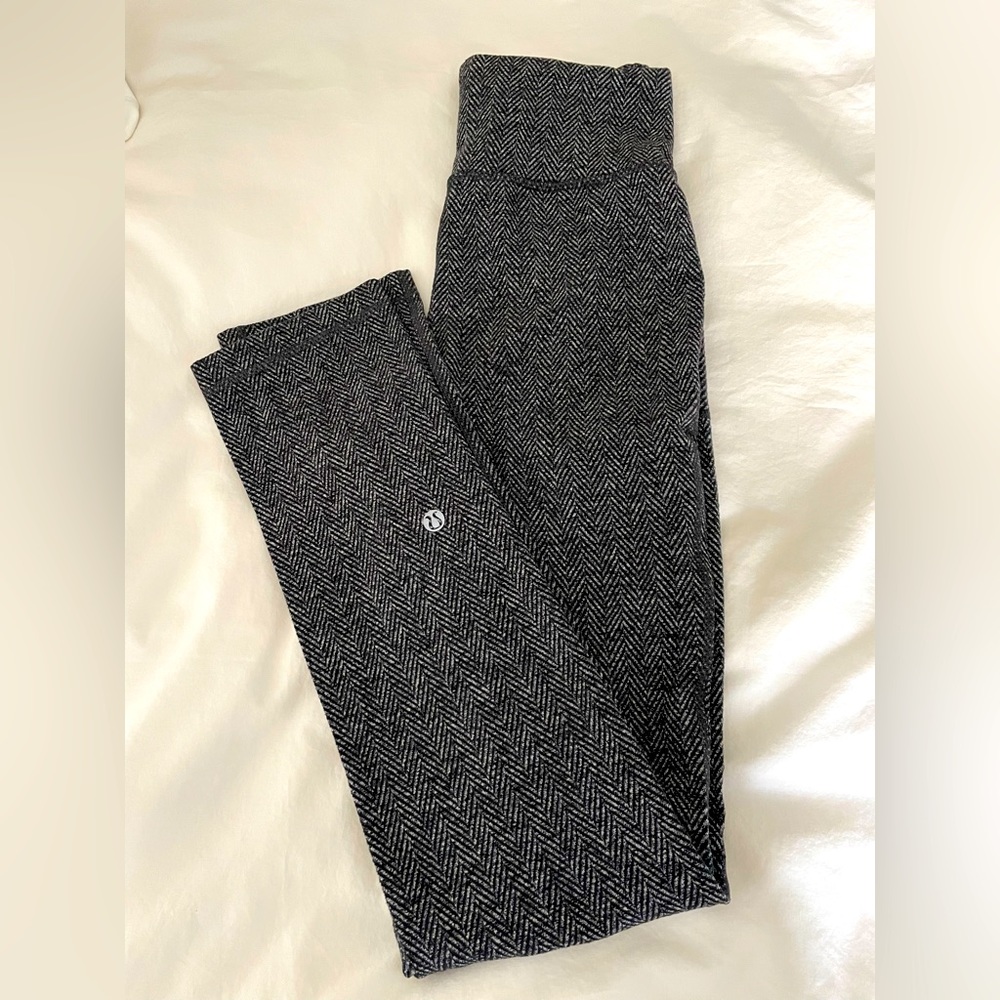 Lululemon full length herringbone drawstring leggings w/pockets Size 4